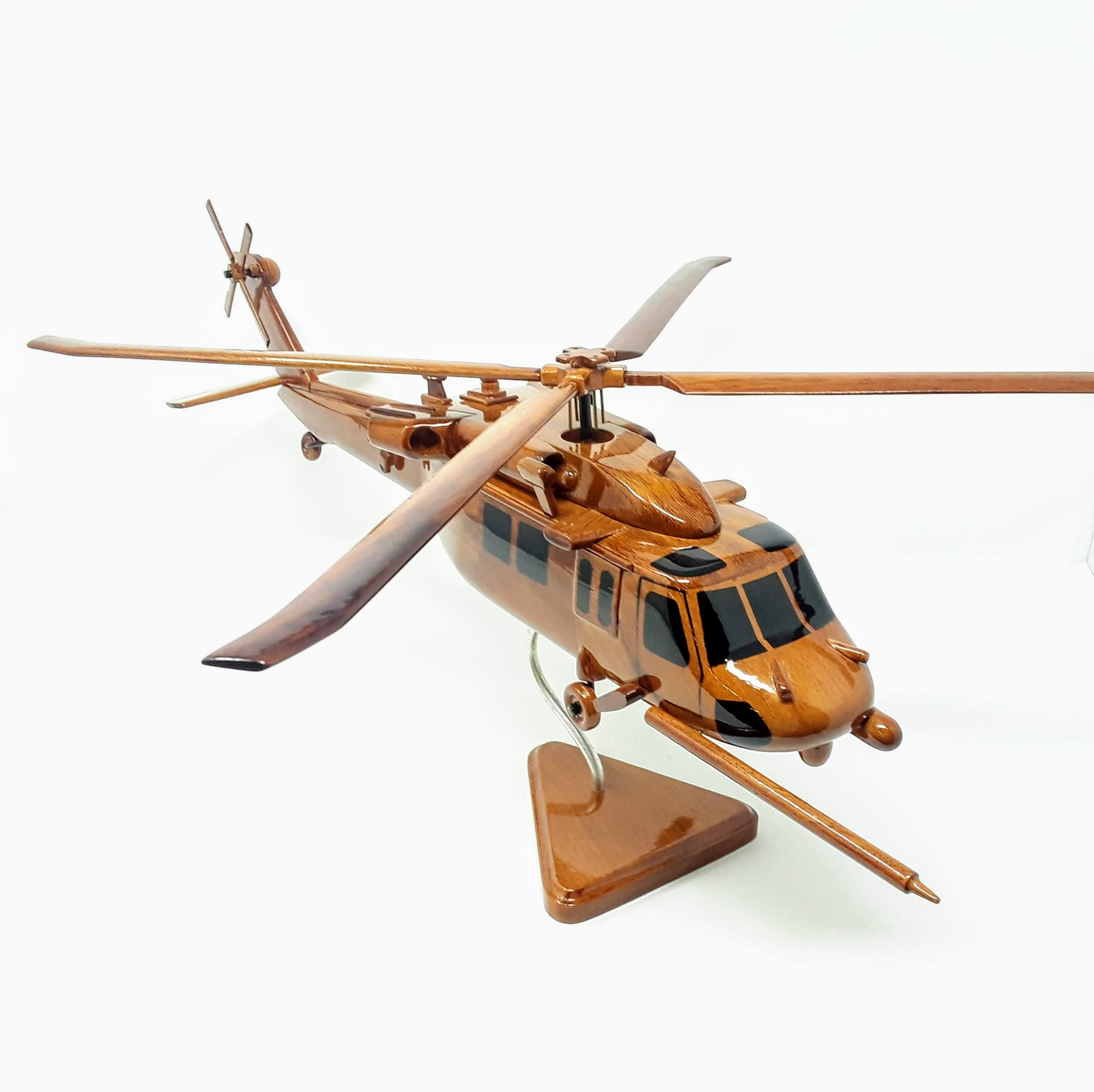 MH60 Wooden Model Helicopter ModelMade of Mahogany Wood Etsy