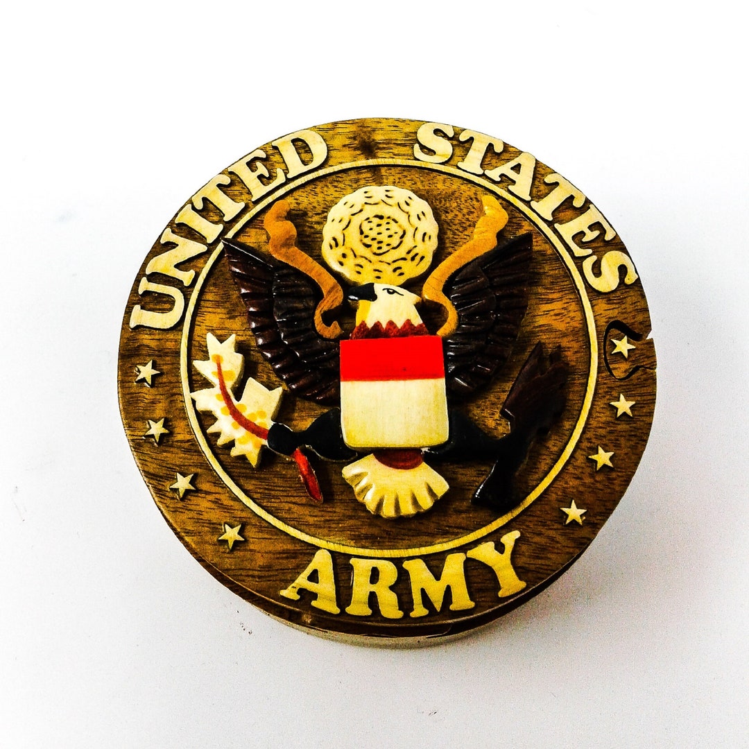 United States Army Wooden Puzzle Box Made of Wood Gift - Etsy