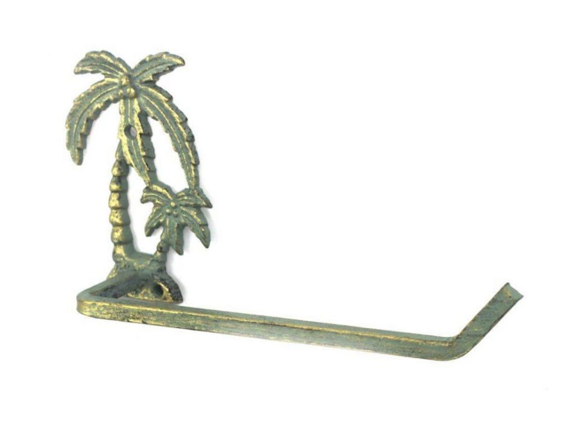 Bronze Cast Iron Palm Tree Toilet Paper Holder 10 Etsy