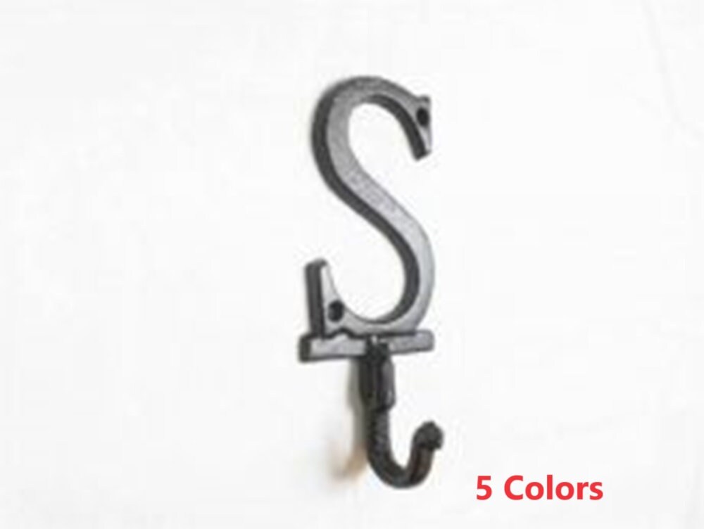 Cast Iron Letter S Alphabet Wall Hook 6 Etsy Canada
