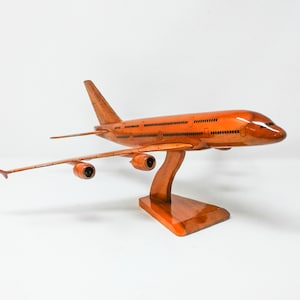 Air Bus 380 Wooden Model -Made Of Mahogany Wood