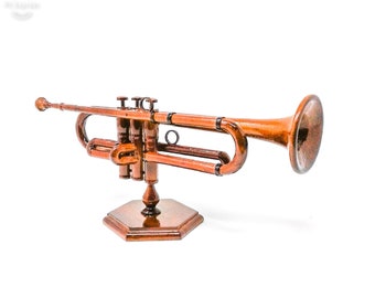 Trumpet Wooden Model - Made of Mahogany Wood