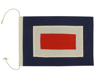 Letter W Cloth Nautical Alphabet Flag 20"