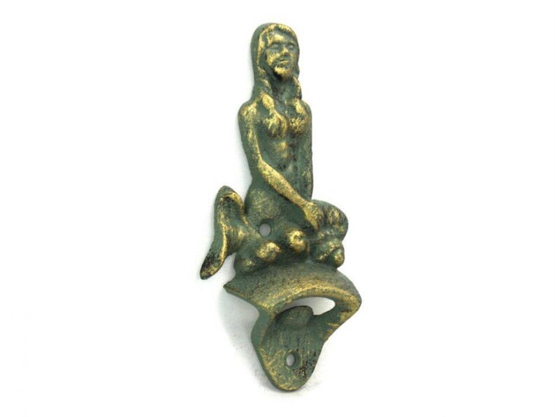 Cast Iron Wall Mounted Mermaid Bottle Opener 6 Etsy