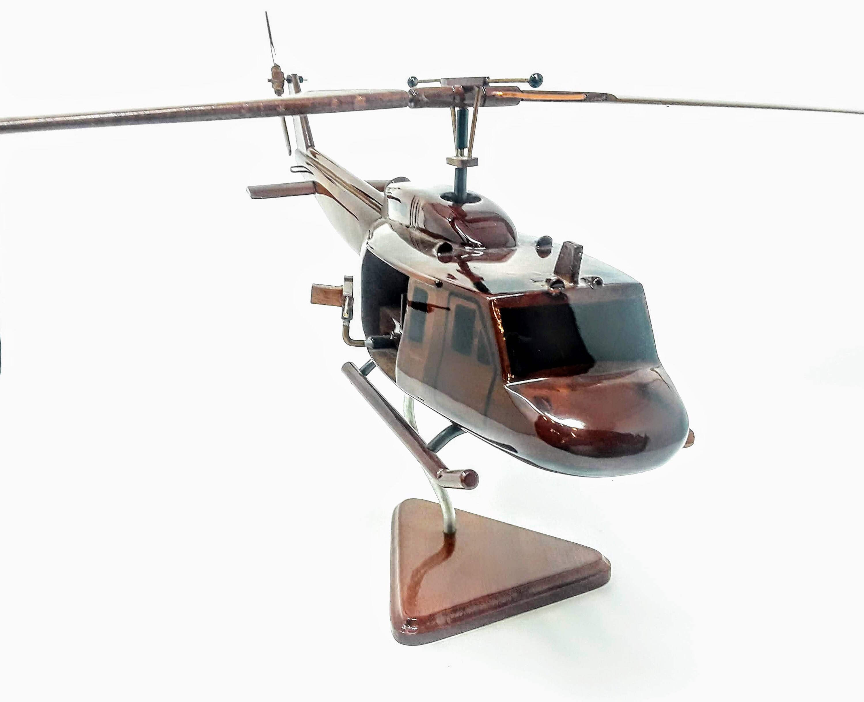 UH1 Huey Wooden Model Helicopter Made Of Mahogany Wood Etsy