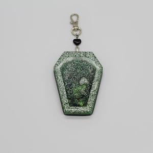 Glow in The Dark Coffin Shaker Keychain
