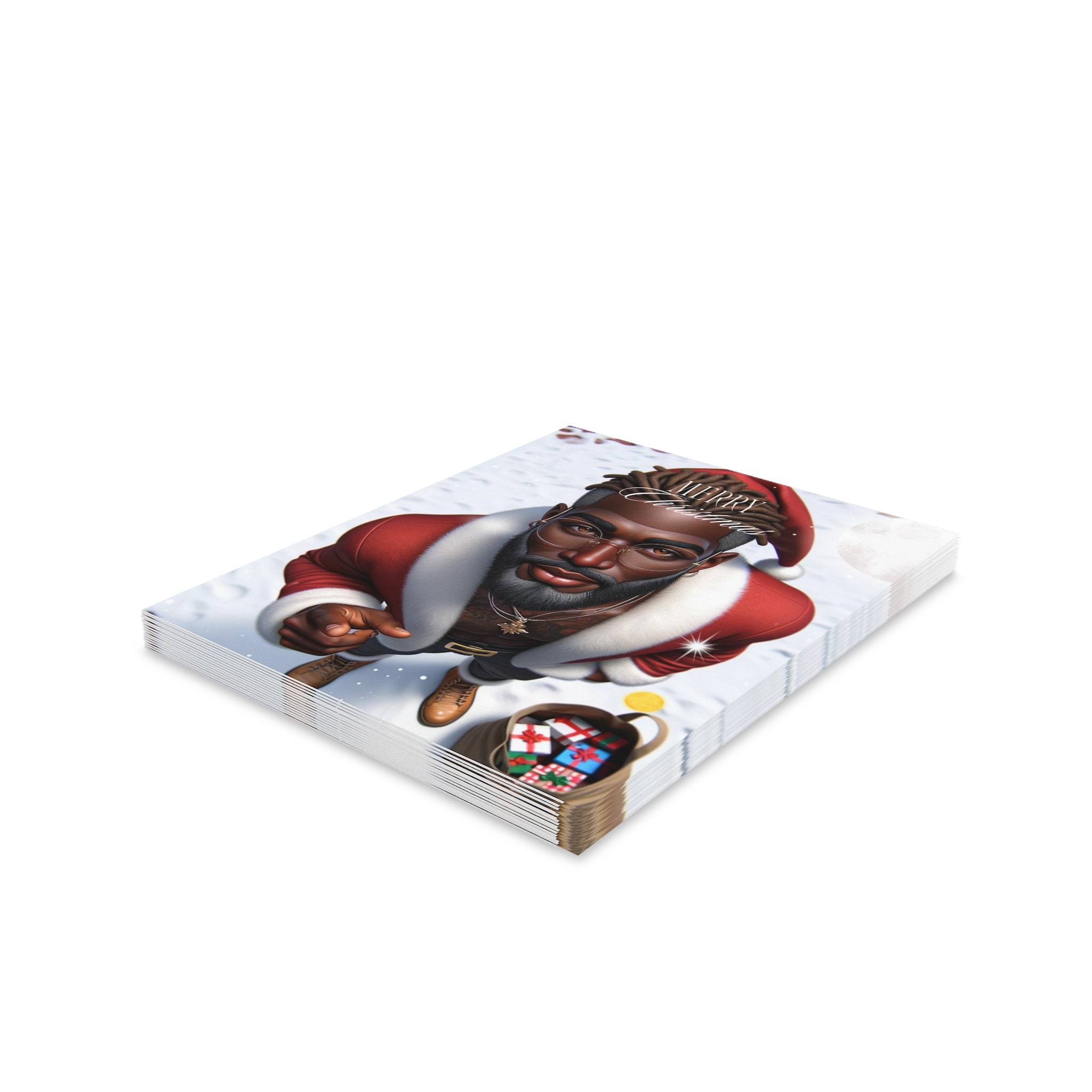 Black Santa, Black Christmas Cards, African American Cards, Christmas