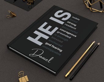 Personalized "HE IS" Journal for Men | Black Men Empowerment | Custom Name Journal, Gift For Husband, Son Gift, Selfcare, Selfworth