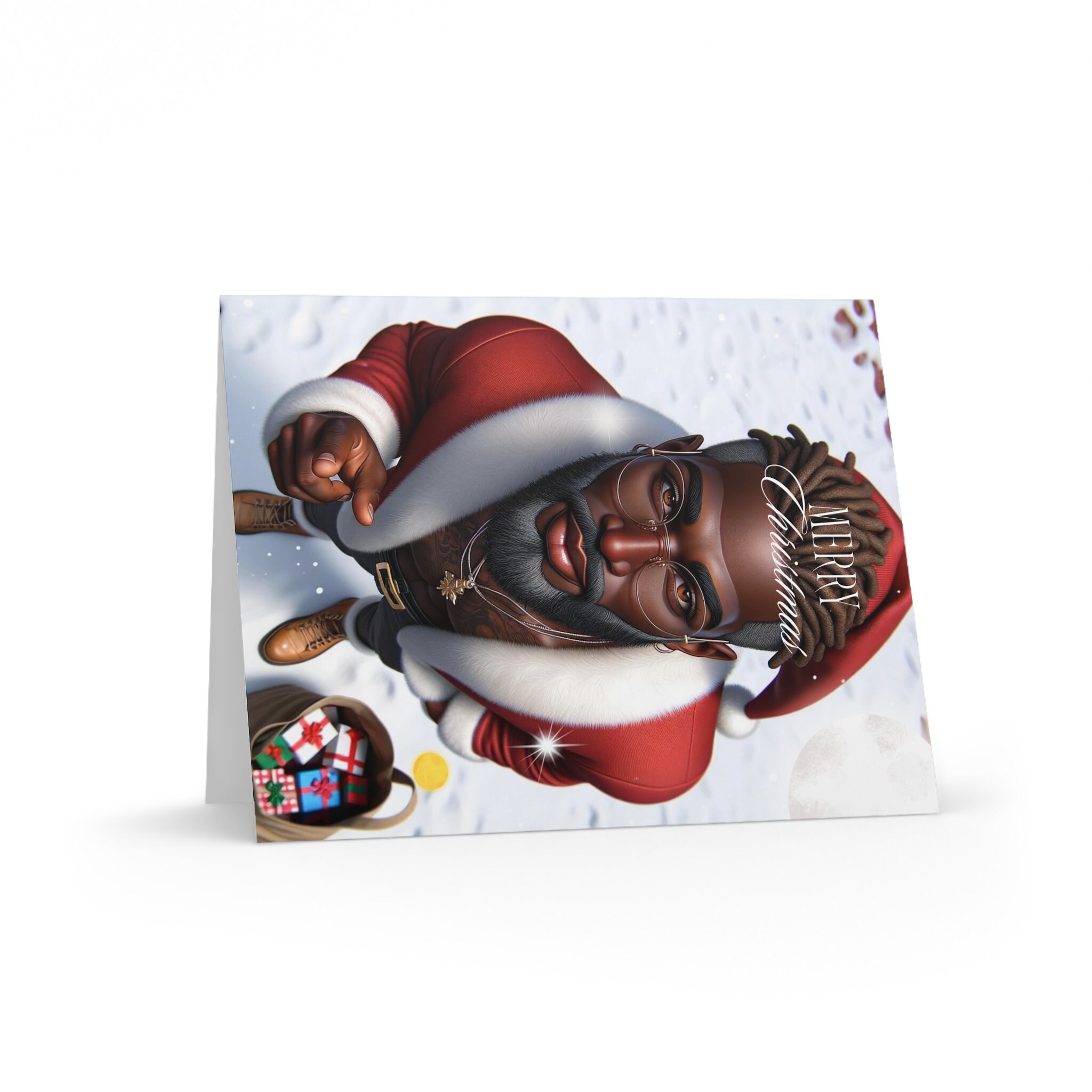 Black Santa, Black Christmas Cards, African American Cards, Christmas