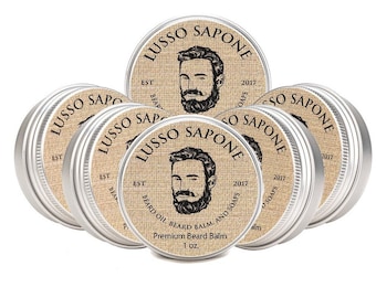 6 Pack Hand Crafted Lusso Sapone Beard Balm (You Choose the Scent)