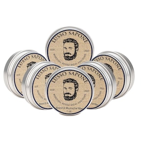 6 Pack Hand Crafted Lusso Sapone Beard & Mustache Wax (You Choose the Scent)