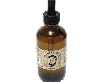 Organic Beard Growth Oil for Men - 4 oz Bottle, Natural Beard Conditioning by Lusso Sapone