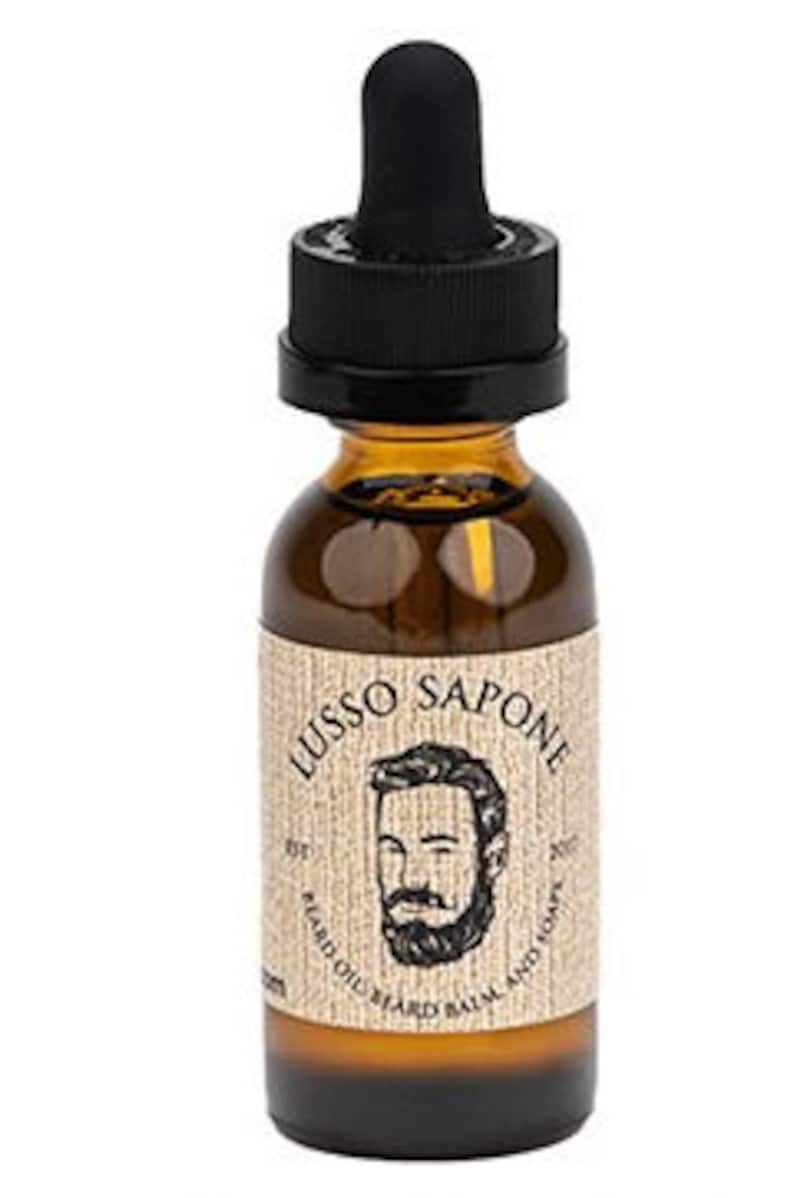 Personalized Mens Gift, Beard Kit, Beard Oil, Beard Balm, Beard Wax, Soap, and Wood Beard Brush By Lusso Sapone image 3