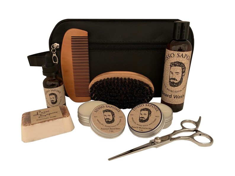 Men's Grooming Kit Contains Beard Oil Beard Wash Beard image 0