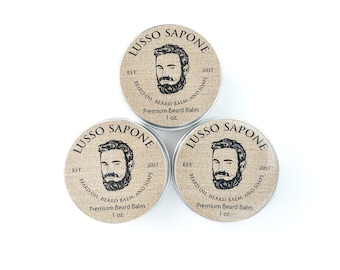 Beard, Beard Care, Beard Grooming, Beard Balm 3 Pack (scent options)