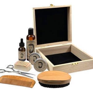 Unique Gift for Him - Complete Beard Care Set - Personalized Men’s Grooming Gift