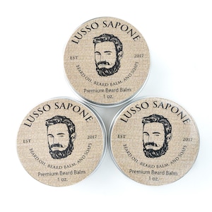 Beard, Beard Care, Beard Grooming, Beard Balm 3 Pack (scent options)