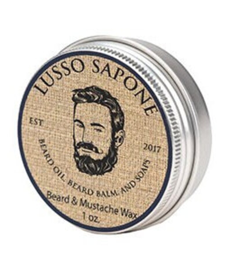 Personalized Mens Gift, Beard Kit, Beard Oil, Beard Balm, Beard Wax, Soap, and Wood Beard Brush By Lusso Sapone image 5