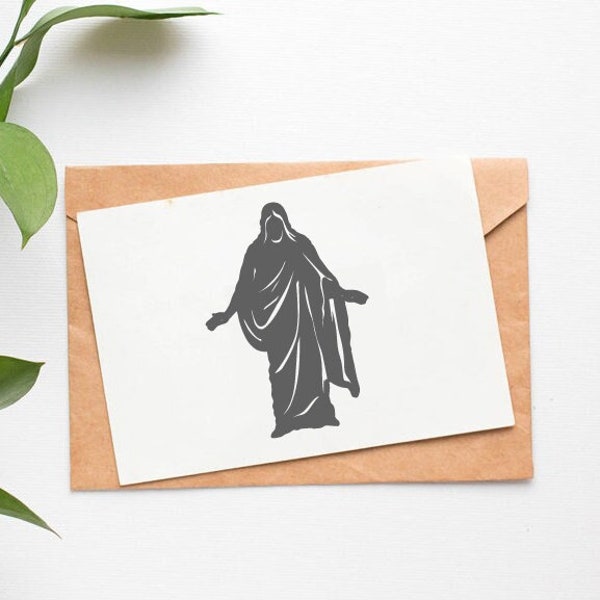 Simple Jesus Christ Template - Digital Download - SVG, Vector, Cricut, Silhouette, Clip Art, Christus Cut File