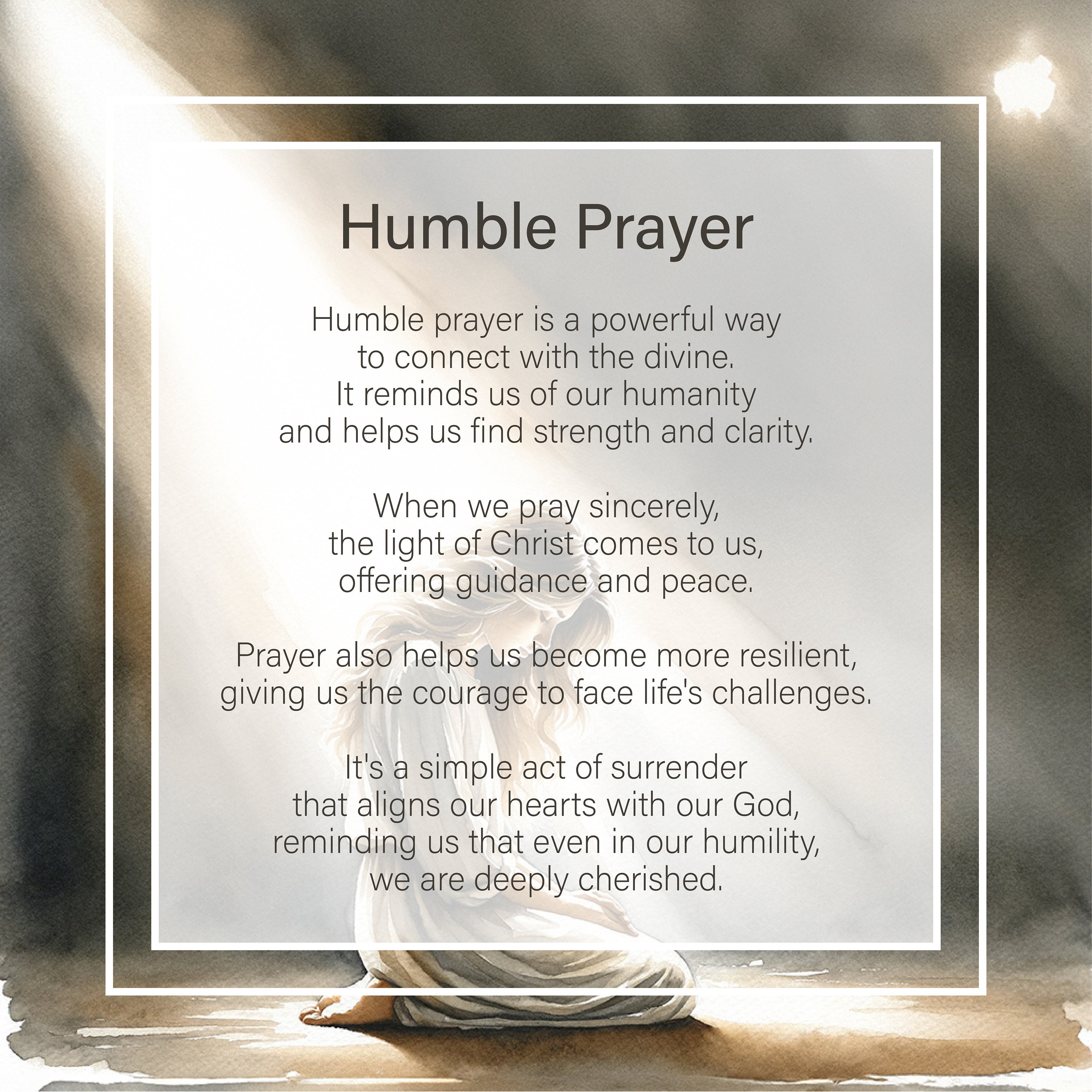 Humble Prayer Water Color Painting The Power Of Jesus Descends On A Humble Prayer Water Color Painting The Power Of Jesus Descends On A