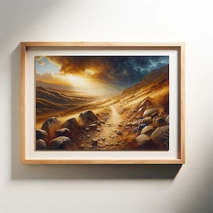 Der Samariter - Aquarell Gemälde des Gleichnisses vom barmherzigen Samariter Lukas 10:25-37