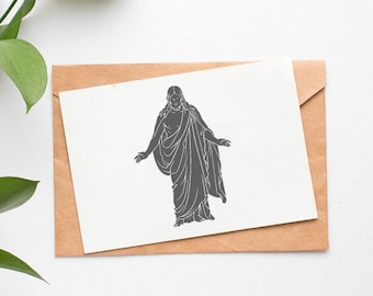 Detailreiche Jesus Christus Vorlage ohne Rand - Digitaler Download - SVG, Vektor, Cricut, Silhouette, Clip Art, Christus Cut File