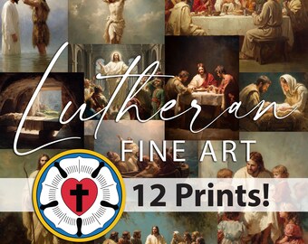 Lutheran Art Christian Art Church Wall Art | Digital Print Bundle | Modern Christian Scripture Art, Religious Prints, Gospel & Biblical Art