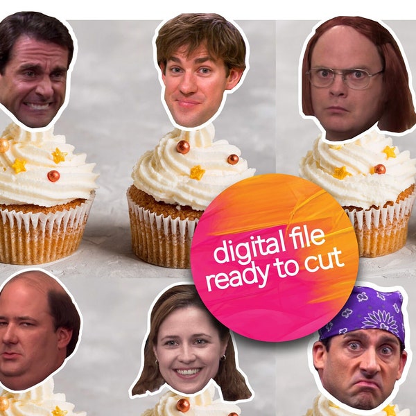 THE OFFICE party cupcake toppers