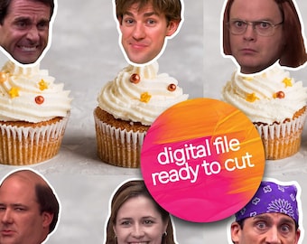 THE OFFICE party cupcake toppers