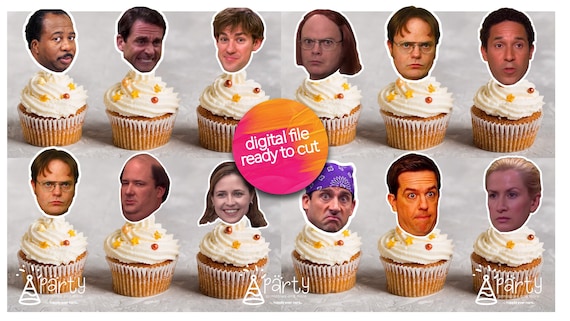 THE OFFICE party cupcake toppers
