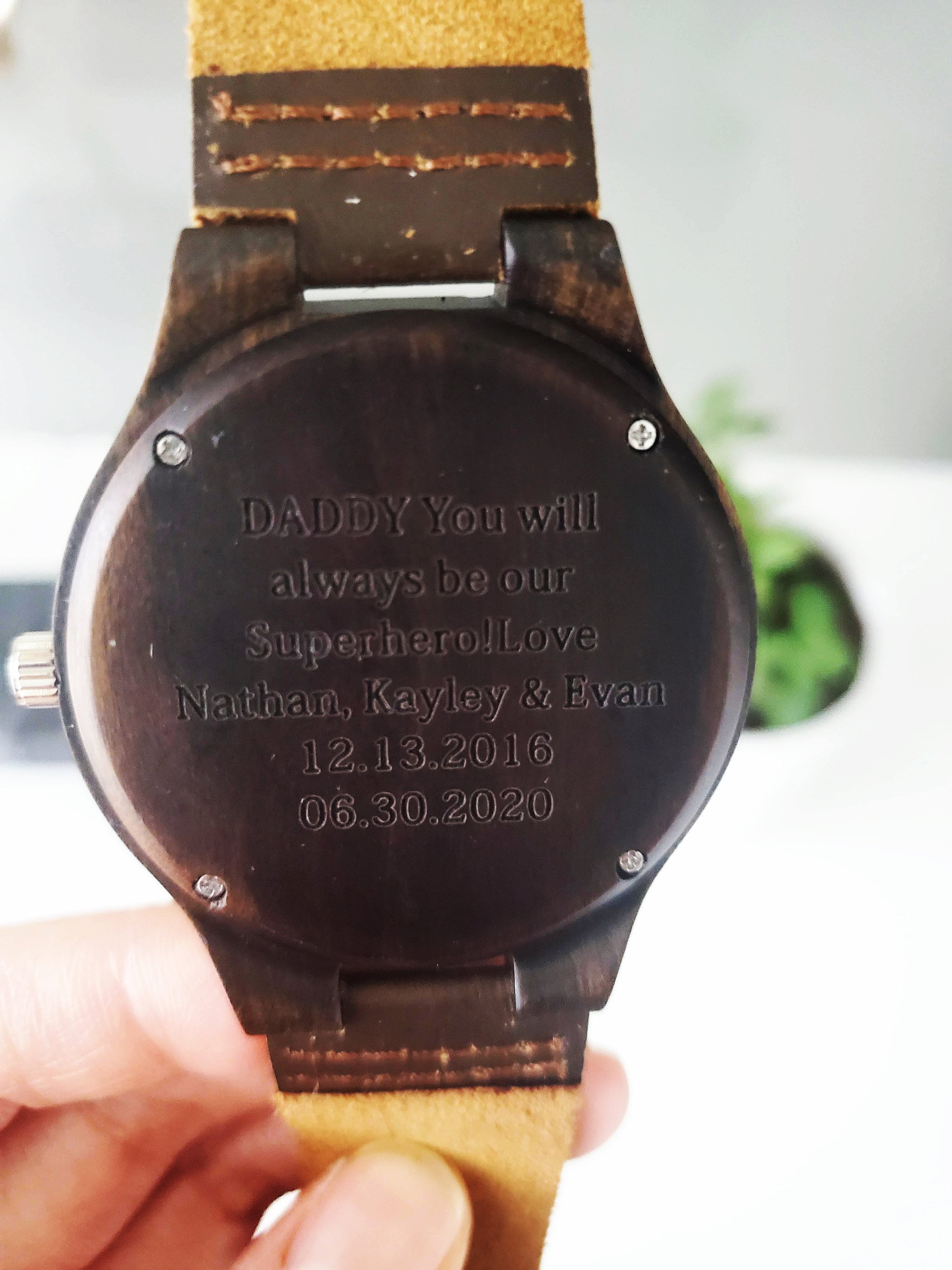 Personalizado grabar foto y frase minimalista