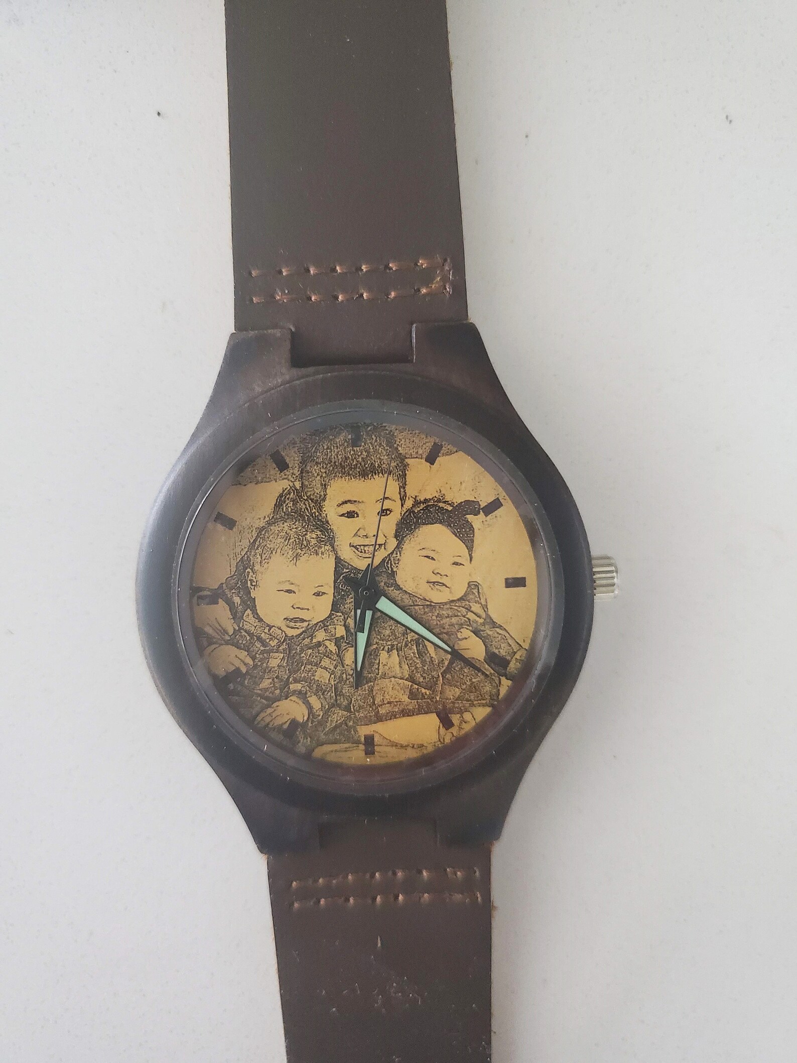 Personalizado grabar foto y frase minimalista reloj de ...