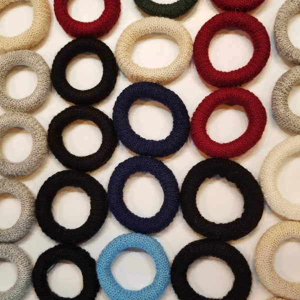 Handmade Alpaca Wool Hair Ties (Bundle of 3)