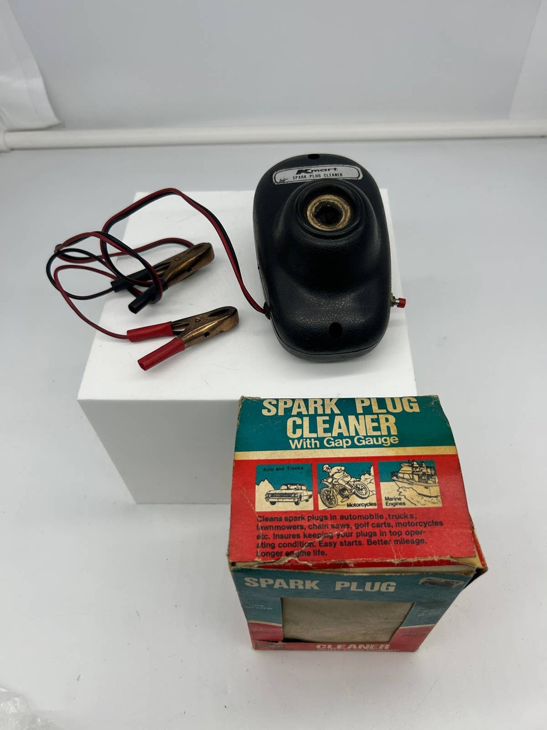 Vintage Kmart 12V Spark Plug Cleaner Gauge With Box Etsy