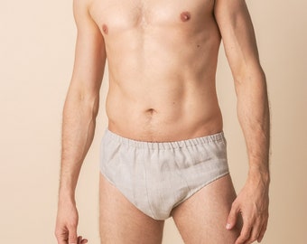 TOM - Boxer Briefs, Mens Linen Underwear, Panties For Men