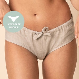 NORA - Zero Waste Panties, Organic Linen Panties, Sustainable Lingerie, Linen Lingerie