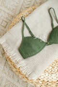 ZOE - Push Up Bra, Linen Triangle Bra For Women