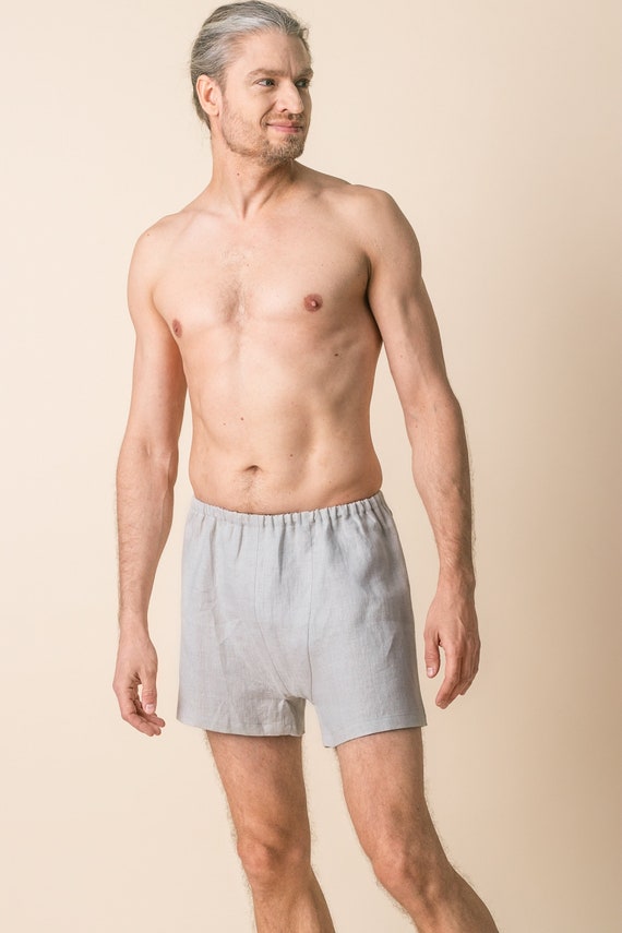 NOAH Linen Underwear, Panties for Men, Sleep Shorts, Boxer Briefs 