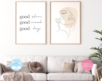 Skincare Printable, Esthetician Decor, Skincare Art, Esthetician, Spa Decor, Esthetician Room Decor, Skincare Quotes, Instant Download