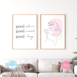 Skincare Wall Art, Spa Room Décor, Skincare Art, Esthetician Decor, Spa Decor, Esthetician Room Decor, Skincare Quotes, Instant Download