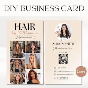 Instagram Visitenkarte Template Lash Visitenkarte Social Media QR-Code Lash Tech Visitenkarte Haar Nägel Make-up Perücke Karte Canva Template