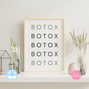 Botox Print, Gift, Best Seller, Decor, Wall Art, Prints, Office Decor, Aesthetics, Botox Printable Wall Art, Botox Posters, Instant Download