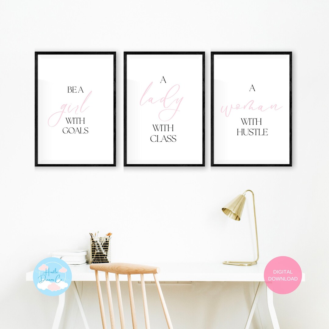 Girly Printable, Office Decor for Women, Girl Boss Printable Wall Art ...
