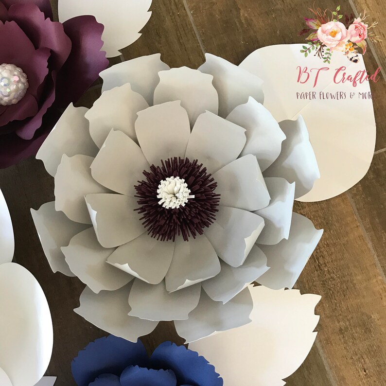 Download Kits How To Silhouette Cricut And Hand Cut Style 16 Paper Flower Template 3d Svg Dxf Pdf Digital Template Paper Quilling