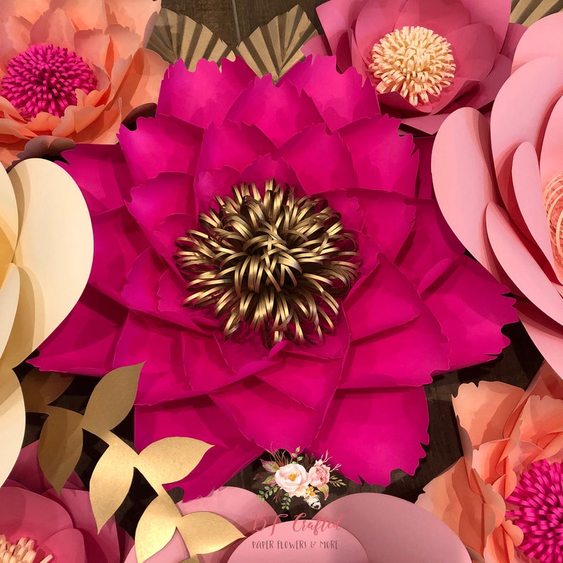 Download 3d Flower Template Resizable Svg Dxf Pdf Cut Files Exclusive Paper Flower Template Giant Paper Flowers Custom Design 3d Printing Craft Supplies Tools Locnuocxanh Vn