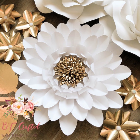 Download Daisy Paper Flower Template 3d Makes Different Sizes Svg Etsy