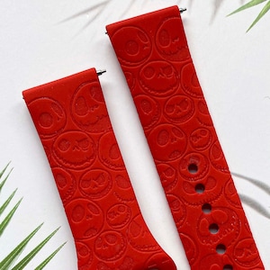 Jack pumpkin head silicone watch band, Disney smart watch band, Fitbit versa Galaxy watch band woman watch strap, 20 22 mm width.