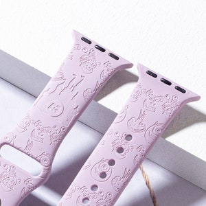 Disney Monster Inc silicone Apple Watch Band for 38mm 40mm 41mm 42mm 44mm 45mm, personalized Apple Watch Strap