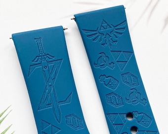 Legend of Zelda silicone watch band, Disney smart watch band, Fitbit versa Galaxy watch band woman watch strap, 20 22 mm width.