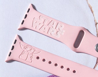 Star Wars silicone Smart Watch Band for 38mm 40mm 41mm 42mm 44mm 45mm, personalized Smart Watch Strap